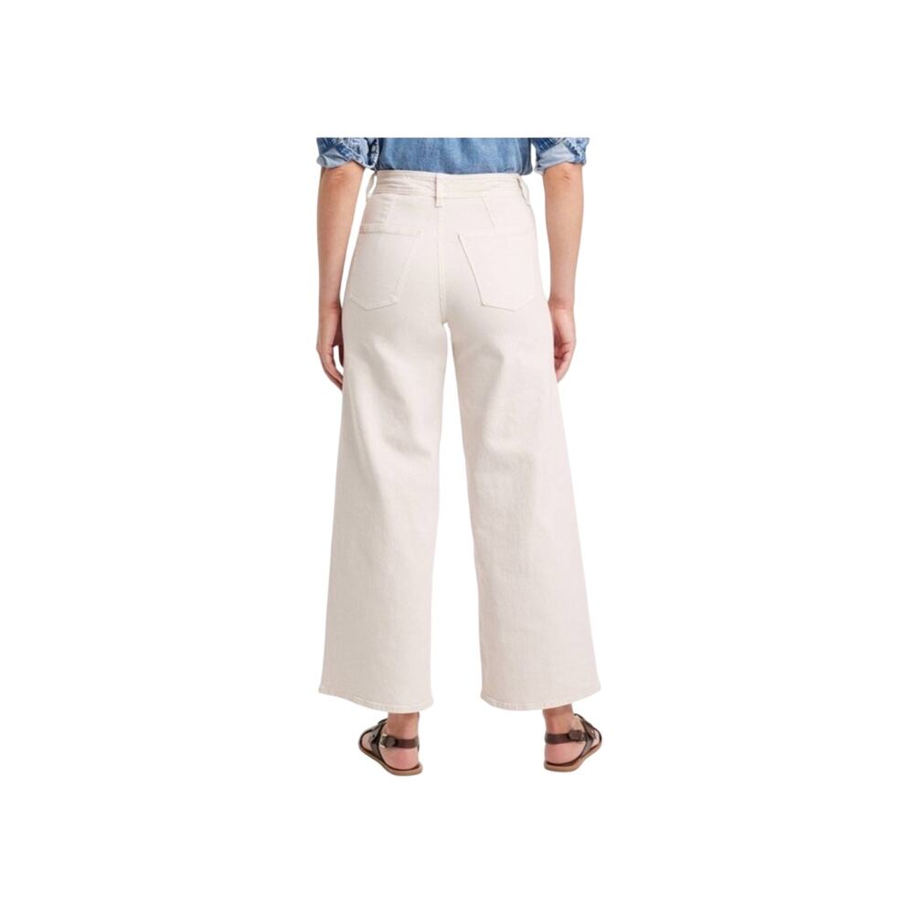NWT High-Rise Sailor Wide Leg Ankle Jeans Relaxed Fit Universal Thread White 12 - Picture 6 of 11